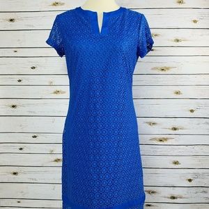 Izaac Mizrahi Live Short Sleeve Stretch Lace Dress